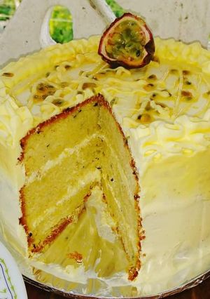 A picture of Passion fruit cake.