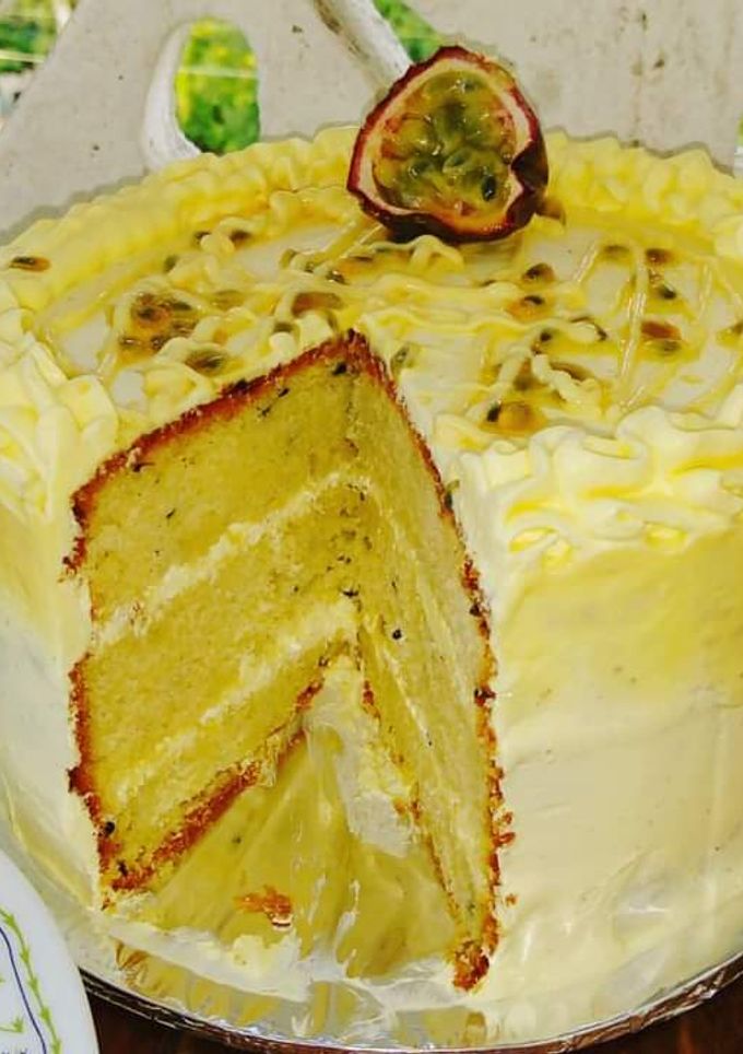 A picture of Passion fruit cake.