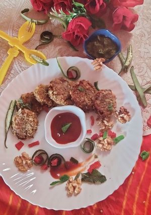 A picture of Walnut paneer malai Kebabs.