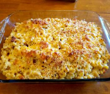 Fresh, Making Recipe Baked Macaroni and Cheeses Savory Delicious