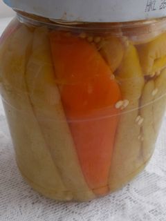 Olajos paprika télire recept fotója