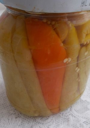 Olajos paprika télire recept fotója