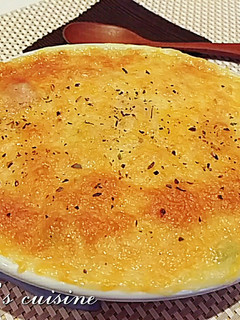 焗烤火腿馬鈴薯燉飯 的食譜成品照片