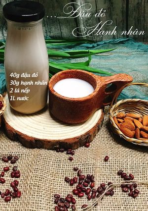 Hình của món Sữa đậu đỏ - hạnh nhân.