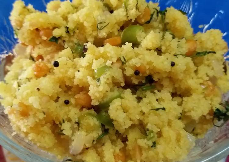 Recipe: Appetizing Rice Rava and Dals Khichdi