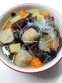 Foto resep Sop baso jamur kriuk