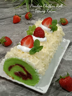 Foto resep Pandan Chiffon Roll Tepung Ketan