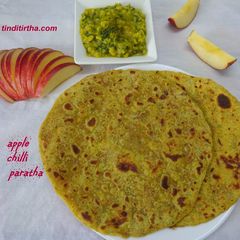 A picture of Apple-chilli paratha.