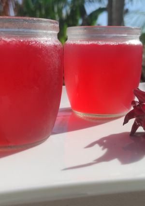 Una foto de Gelatina de hibisco (flor de Jamaica) 🌺🌺