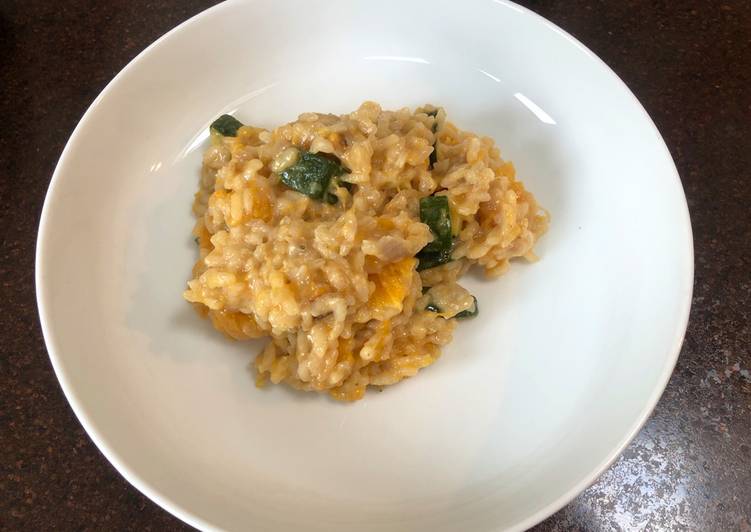 Squash and courgette risotto