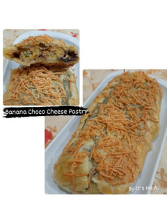 Foto resep Banana Choco Cheese Puff Pastry