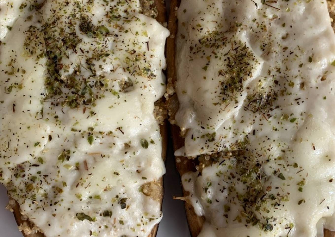 Berenjenas rellenas de quinoa