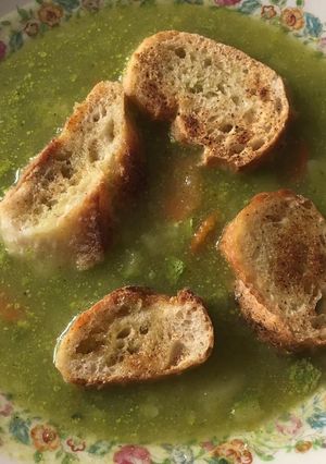 Una foto de Sopa de calabacitas con papas