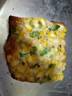 A picture of Cheese chilli corn toast.