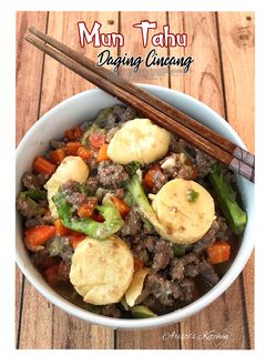 Foto resep Mun Tahu Daging Sapi Cincang