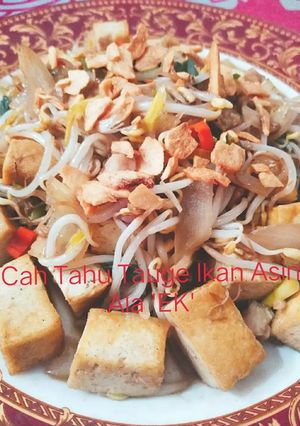 Foto resep Cah Tahu Tauge ikan Asin Ala 'EK'
