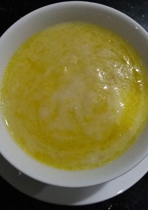 Hình của món Cháo cá hồng ớt chuông vàng.