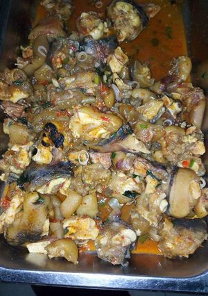 A picture of Goat Meat Pepper Soup.