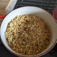 A picture of Spiced Bulgar Wheat with Red Lentils.