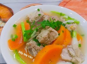 Hình của món Canh sườn non hầm đu đủ.
