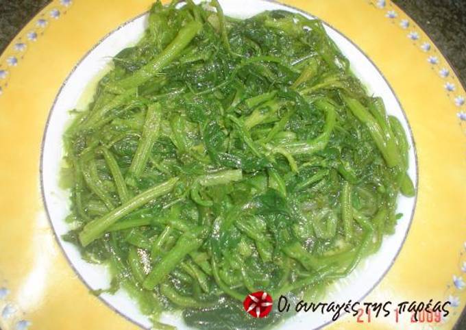 Boiled greens salad