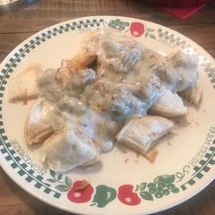 A picture of Biscuits and gravy.