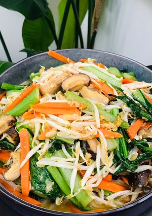 Foto resep Tumis Sawi jamur Tauge