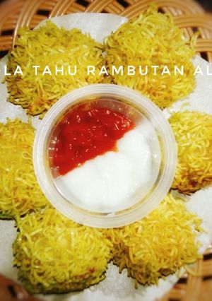 Foto resep Bola-bola tahu rambutan>#mie bodong