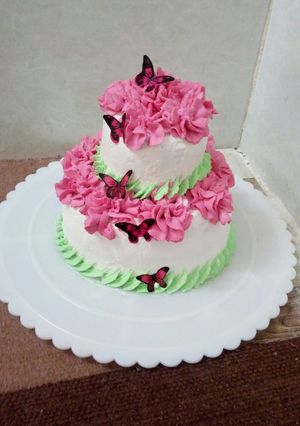 عکسی از دستور کیک دو طبقه ای