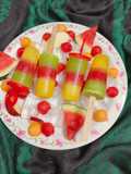 Fresh Fruit Ice Candy / Popsicles (Frozen layered Icecream)