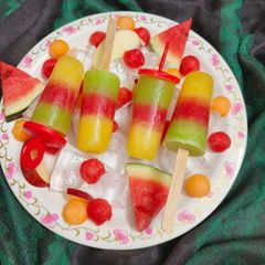 A picture of Fresh Fruit Ice Candy / Popsicles (Frozen layered Icecream).