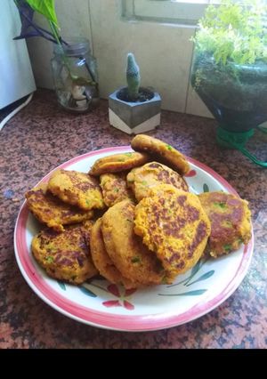 Una foto de Hamburguesas de lentejas (saborizadas con zanahoria)
