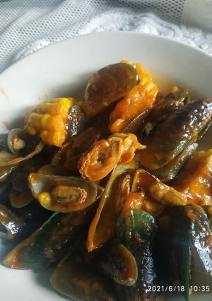 Foto resep Kerang hijau saos padang