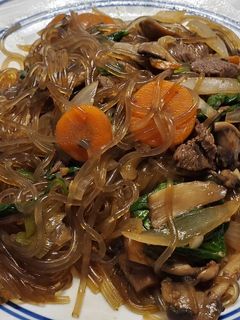 A picture of Japchae.
