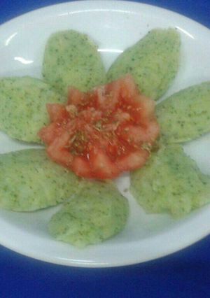 Una foto de Puré de brócoli