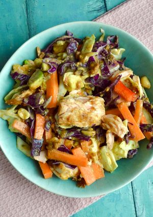 A picture of Thai Salmon Rainbow Salad.