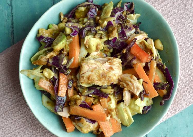 Recipe of Super Quick Homemade Thai Salmon Rainbow Salad