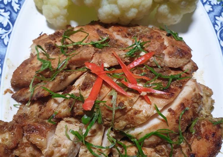 ไก่ย่างซอสเขียวหวาน(สายคลีน)