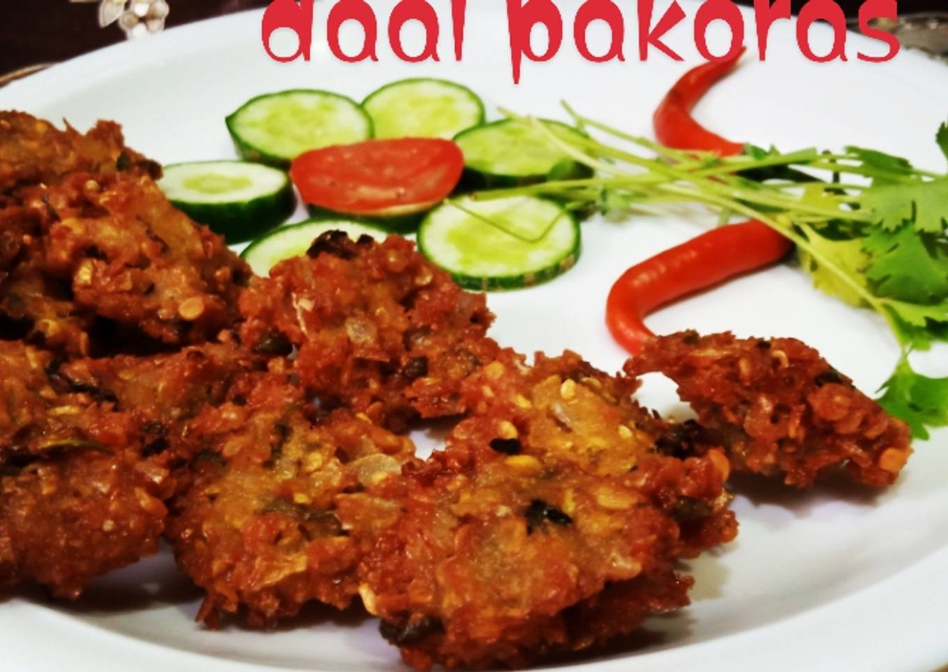 Kahsari dal pakoras