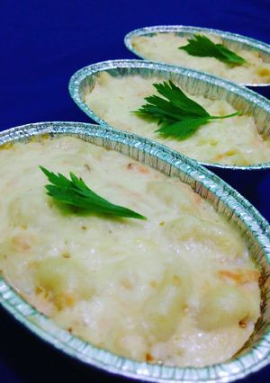 Foto resep Steamed Salmon Macaroni Schotel