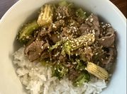 A picture of baby corn rice