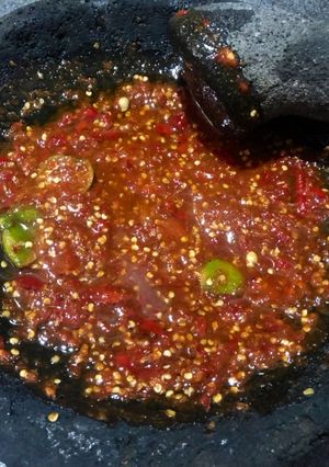 Foto resep Sambal terasi mentah