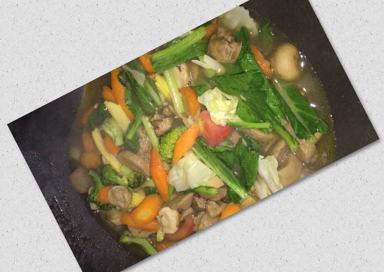 Resep Capcay sayuran ati ampela😋🍲 yang mudah