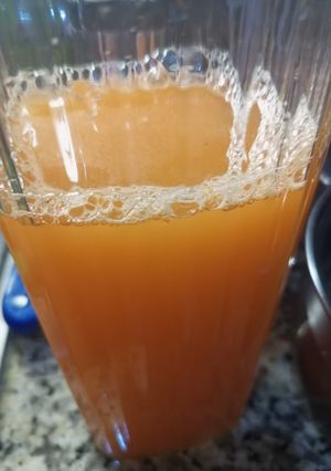 A picture of Carrot and ginger juice.