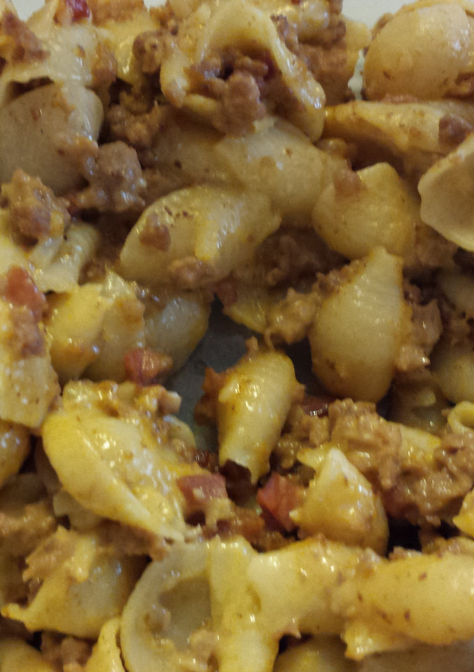 A picture of Bacon Double Cheeseburger Mac n Cheese.