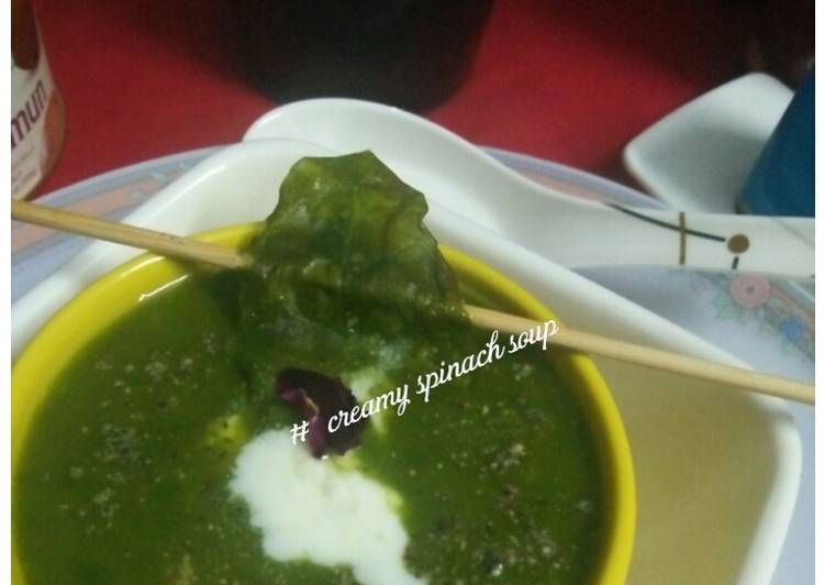 Easiest Way to Prepare Recipe of #Creamy spinach soup#post 56th