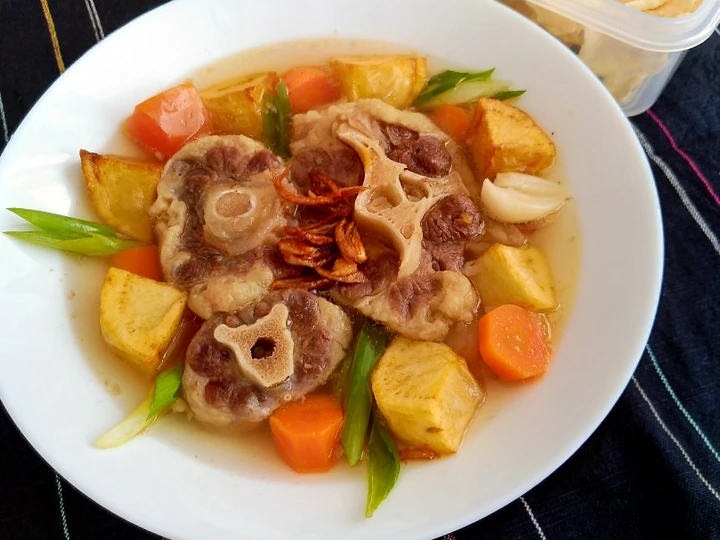 Langkah Gampang Membuat Resep Sop Buntut Sehat tanpa msg #FestivalResepAsia#Indonesia#Sapi Anti Ribet, Bisa Manjain Lidah