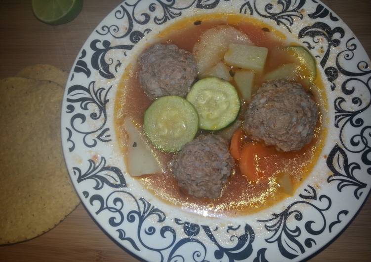 Mexican Meatball soup aka Sopa de Albondigas