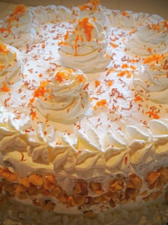 A picture of Ray's Pineapple Cream Carrot Cake.