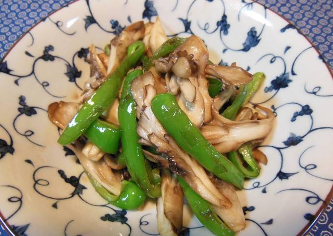 Maitake Mushrooms & Green Pepper Kombu Tea Stir-fry